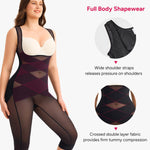 Nebility Bodysuit for Women Tummy Control Shapewear Faja Body Shaper Waist Trainer Open Bust Mid-Thigh Bodysuit