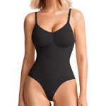 BRABIC Tummy Control Shapewear for Women Seamless Shapewear Bodysuit Body Shaper Waist Trainer Body Suit(Black, Medium)