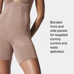 SPANX SPANXsculpt Oncore High-Waisted Mid-Thigh Short - Powerful Sculpting Shapwear for Women - Level 4 Compression - Core Control - Cafe Au Lait - Medium - Standard