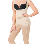 Nebility Shapewear Bodysuit for Women Tummy Control Full Body Shaper Waist Trainer Open Bust Mid-Thigh Bodysuit