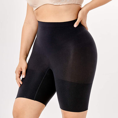 DELIMIRA Women's Tummy Control Shapewear Thigh Slimmer Shorts High Waist Black Small