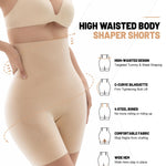 KLVEE Shapewear for Women Tummy Control, High Waisted Body Shaper Shorts Butt Lifting Thigh Slimmer Shapewear Nude