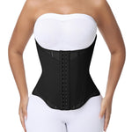 SHAPSHE Waist Trainer for Women Tummy Control Cincher Corset Shapewear Working Out Body Shaper with Hooks Black M