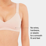 SPANX Smooth Bra-Llelujah! Lightly Lined Bralette - Wire-Free - Comfortable Support - Wireless Bra - Dig-Free Straps - Vintage Rose - Medium