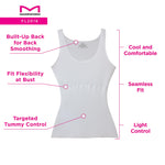 Maidenform womens Comfort Devotion Cami Fl2018 shapewear tops, White, Medium US