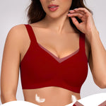 Gailife Crossover Bras for Women No Underwire Wireless Bralettes Seamless Supportive T Shirt Everyday Bras-Red,XL