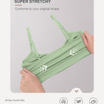 Bralettes for Women Wireless Seamless Bras Stretchable Adjustable No Underwire Everyday Bra Light Green Medium