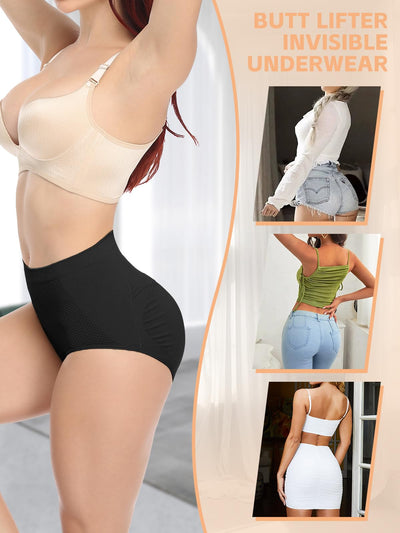 JOYSHAPER Butt Lifter Panties for Women Seamless Butt Pads Shapewear Tummy Control Underwear Panty Padded Hip Enhancer Brief