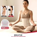 Nebility Waist Trainer for Women Corset Shapewear Tummy Control Body Shaper Girdle Waist Cincher Postpartum Belly Band(XX-Large, Beige)