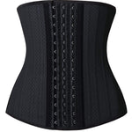 YIANNA Waist Trainer for Weight Loss-Women Cincher Slimmer Latex Corset Underbust Body Shaper, Size XS (Black)