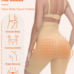 Yeblues Tummy Control Shapewear, High Waisted Shapewear Shorts for Women, Seamless Body Shaper Underwear Girdle Thigh Slimmer Nude Large