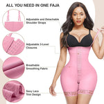 Lover-Beauty Fajas Colombianas Shapewear for Women Tummy Control Postpartum Body Shaper Butt Lifting Bodysuit Pink XX-Large
