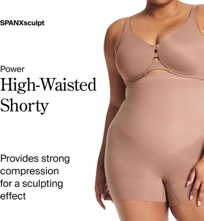 SPANX SPANXsculpt Power Series High-Waisted Boyshort - For All Hemline Lengths - Core Control Shapewear Underwear
