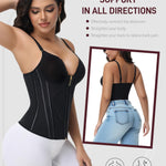 SHAPSHE Waist Trainer for Women Tummy Control Corset Shapewear Workout Hourglass Body Shaper with Adjustable Straps BLK/Large