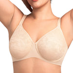 HSIA Minimizer Bra for Women - Full Coverage Seamless Lace Bra Plus Size Underwire Unlined Bra for Heavy Breast Nude