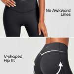 Heathyoga Compression Leggings with Pockets for Women Tummy Control No Front Seam Leggings for Women Workout Yoga Pants Black