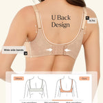 Popilush Lace Wireless Bras with Support and Lift - Push Up Bra for Women No Underwire Comfy Deep V Bralettes Fits B-D Cups