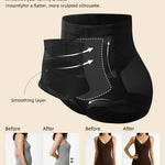 ORLAROY Shapewear Tummy Control Underwear for Women High Waisted Shaping Panties Butt Lifting Faja Compression Body Shaper M Black