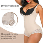 YIANNA Fajas Colombianas Shapewear for Women Tummy Control Postpartum Body Shaper Post Surgery Compression Garment Bodysuit,YA7200-Beige-L