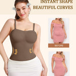 Werena Strapless Shapewear Bodysuit for Women Tummy Control Seamless Full Body Shaper with Removable Straps Under Dress (Brown,S)