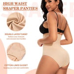 Werena Tummy Control Shapewear Underwear for Women High Waist Body Shaper Panties Shaping Girdle Panty Briefs(#A Beige, Small)