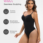 YIANNA Shapewear for Women Tummy Control Seamless Bodysuit Waist Shaping Body Shaper Thong or Brief