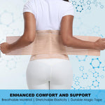 Gepoetry Postpartum & Post Surgery Abdominal Binder. Postpartum Belly Band Support Recovery after C-Section, Natural Birth, Hysterectomy, Hernia Belt (Beige,L)