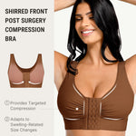 FeelinGirl Post Surgery Compression Bra Soft Support for Mastectomy Breast Augmentation Breast Lift Bra After Surgery Caramel M