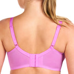 HSIA Minimizer Bras for Women Full Coverage, Unlined Lace Sexy Plus Size Underwire Bra for Large Breasts Pink Purple