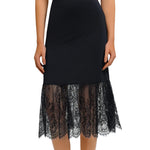 Avidlove Half Slips for Women Non Cling Lace Slip Skirt Soft Slip Under Dress Black XL