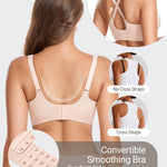 Gailife Scalloped Jelly Bras for Women No Underwire Wireless Seamless Push Up Bralettes Soft Comfort Everyday Tshirt Bra -PK,L Pink
