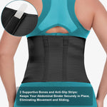 MAMODY Postpartum Belly Band abdominal Binder for Natural Delivery & C-Section, Adjustable Compression Wrap, Abdominal Support Belt (Black, Large)