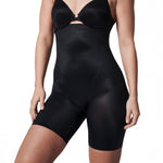 SPANX SPANXshape Invisible High-Waisted Mid-Thigh Shorts - Regular - Very Black - Medium