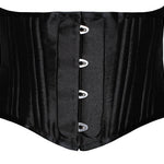 SHAPERX Women's 26 Steel Boned Corset Short Torso Heavy Duty Waist Trainer Corset for Weight Loss, SZ1934-Black-XS