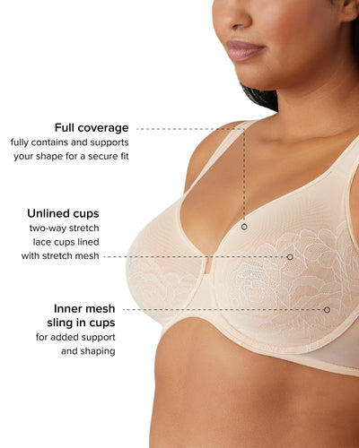 Wacoal Women's Stark Beauty Unlined Full Coverage Underwire Bra, 855225, Sand, 38DD