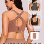 OEAK Womens Wireless Bras Supportive Seamless Full Coverage Bra Push Up Comfortable Bra No Underwire Everyday Tshirt Bras Brown Leopard L