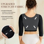 BRABIC Upper Arm Shaper Post Surgical Slimmer Compression Sleeves Posture Corrector Tops Shapewear for Women (Black, L)