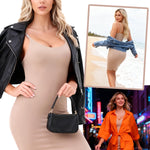 Rosemary Kiss Full Slip for Women Under Dress Non Cling Tummy Control Body Shaper Slips Shapewear Dresses (US, Alpha, Medium, Regular, Regular, Nude)