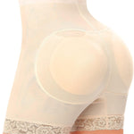 Werena Butt Lifter Padded Underwear for Women Seamless Booty Pads Panties Butt Enhancer Lace Boyshorts Shapewear