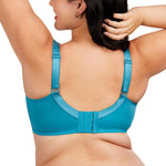 HSIA Minimizer Bra for Women - Plus Size Lace Full Coverage Womans Bra Unlined Underwire Bra for Heavy Breast Horizon Blue