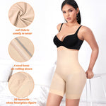 Werena Shapewear Shorts Tummy Control for Women High Waisted Body Shaper Underwear Slimming Slip Shorts Under Dresses(#1 Beige(medium control),S)