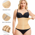Nebility Segmented Waist Trainer for Women Corset Shapewear Waist Cincher Faja Body Shaper Tummy Control(Beige,Small)
