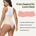 SHAPSHE Waist Trainer for Women Postpartum Belly Band Abdominal Binder Corset Shapewear Girdle Faja Beige XS