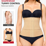Nebility Waist Trainer for Women Corset Shapewear Tummy Control Segmented Waist Cincher Postpartum Faja Body Shaper with Adjustable Strap(Beige,XXX-Large)