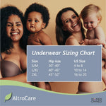 AltroCare 5-Pack Disposable, Postpartum and Incontinence, Seamless Mesh Underwear - Size L/XL. Made in USA.