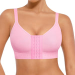 FeelinGirl Full Coverage Mastectomy Bra Compression Bra for Women Front Closure Post Surgical Bra Fuchsia XXXL