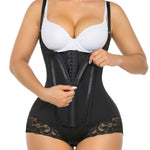 SHAPERX Women's Fajas Colombianas Shapewear Tummy Control Body Shaper Girdles Post Surgery Compression Garment,SZ7396-Black-L