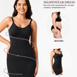 RDSIANE Body Shaper For Women Under Dress One Piece Full Slip Tummy Control Shapewear Dress With Adjustable Spaghetti Strap