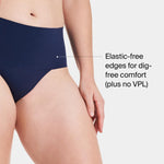 SPANX SPANXsupersmooth Undie-tectable Thong - Comfortable Core Control - Invisible Shapewear - Women No Show Thong Underwear - Dark Sapphire - Medium