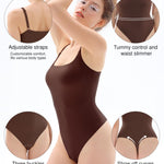 Popilush Shapewear Bodysuit Double Lined Tank Tops Shapewear Tummy Control